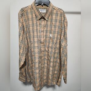 Burberry Check Cotton Longsleeve Shirt Mens US Medium